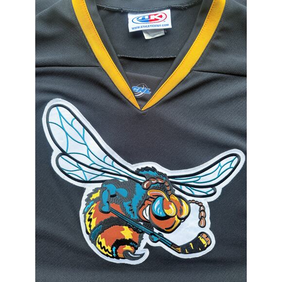Rio Grande Valley Killer Bees 2000s AK hockey jersey XL 2x black gold CHL vtg - Picture 1 of 6
